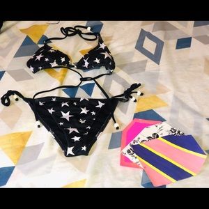Black and white star bikini